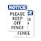 Signmission Please Keep Off Fence, 5 in W x Rectangle, Vinyl Decal OS-2PACK-NS-D-57-V-17484 - alternate 1